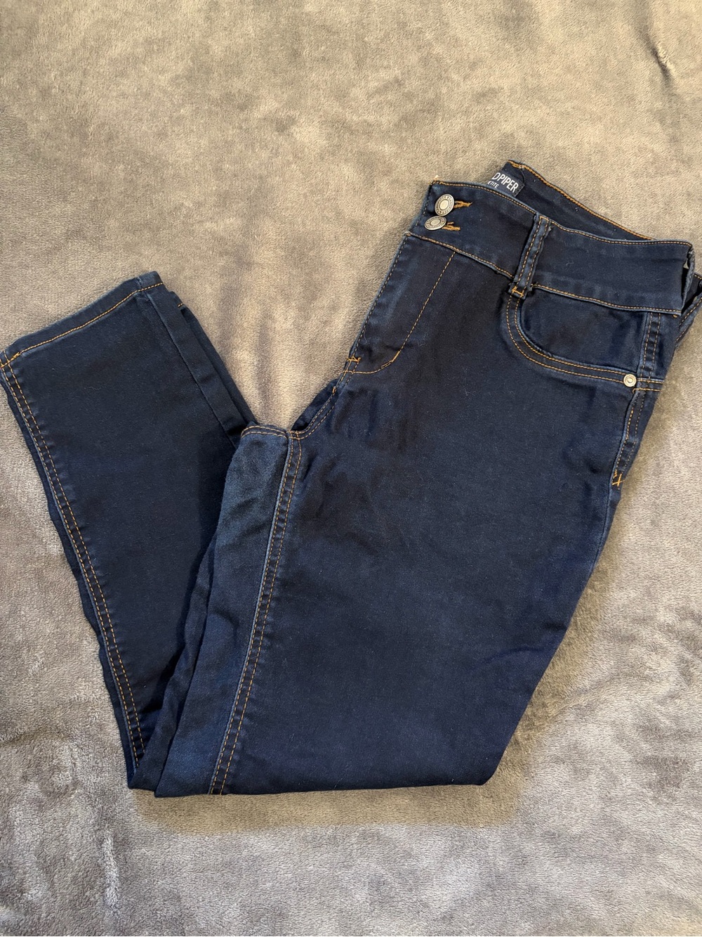 Dark Blue Women's High-Rise Skinny Jeans